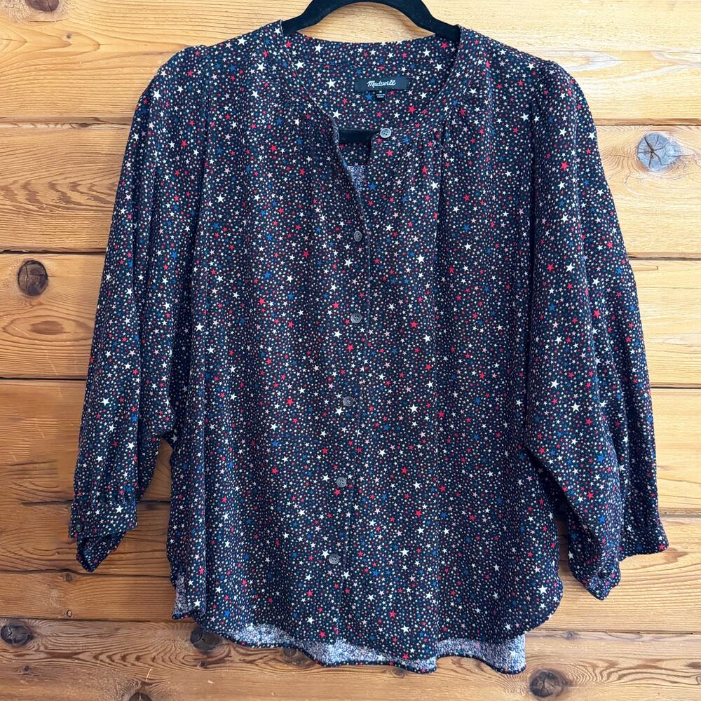 Madewell Starry Nights Peasant Top Size Medium